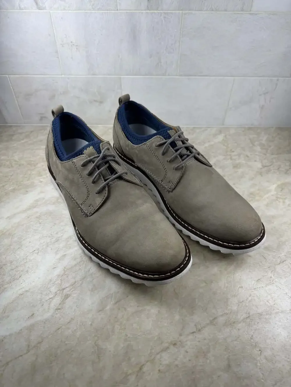 J. Murphy by Johnston & Murphy Gray Suede Derby Shoes Men’s 9M
